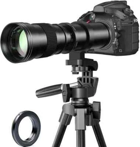 Opteka 420-800mm f/8.3 Manual Telephoto Zoom Lens for Sony E-Mount Cameras - Picture 1 of 7