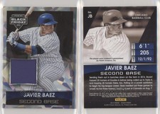 2014 Panini Black Friday Cracked Ice Memorabilia Javier Baez #JB