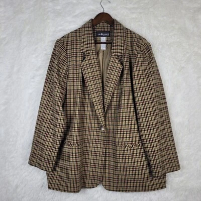Blazer De Colección 18W Sag Harbor Para Mujer Mezcla de Lana Tostada Tweed Academia Dinero Antiguo Foto 1 de 4