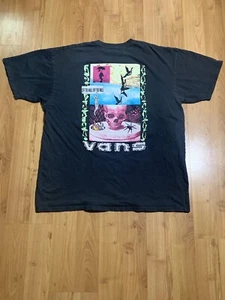 T-shirt Vans Photo Desert Trip "Vintage" Skull Fire grafica nera taglia XXL 2XL - Foto 1 di 9