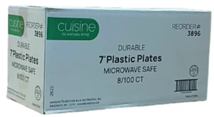 800 Packs 7 in Disposable BPA Free Plastic Plates Light Weigh White Party Plates - Picture 1 of 5