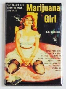 Marijuana Girl FRIDGE MAGNET poster pot weed - Picture 1 of 3