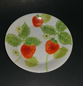 Vtg Fitz And Floyd Strawberry Dessert Plate Variations Pattern Red Strawberry - Picture 1 of 6