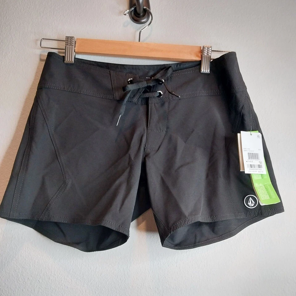 Volcom Board Shorts Women's Black Swim Nwt Size 0 - Image 1 of 4