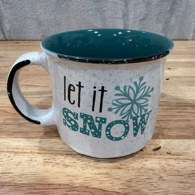 Taza de Navidad Muñeco de Nieve Déjalo Nieve Multicolor Vacaciones Cerámica Taza de Café Foto 1 de 4
