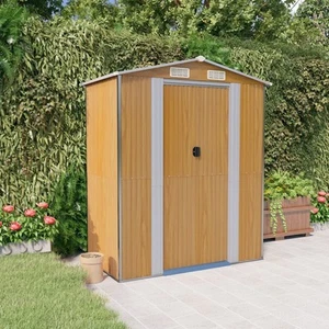 Spacious Galvanized Steel Garden Shed with Lockable Door vidaXL - Picture 1 of 40