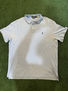 Polo Ralph Lauren Polo Shirt Men XL Light Blue Short Sleeve Classic Fit Pony - Picture 1 of 4