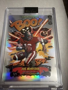 Joe Montana True 1/1 Color Match Boo 2025 Wild Card Haunted Hits - Picture 1 of 2
