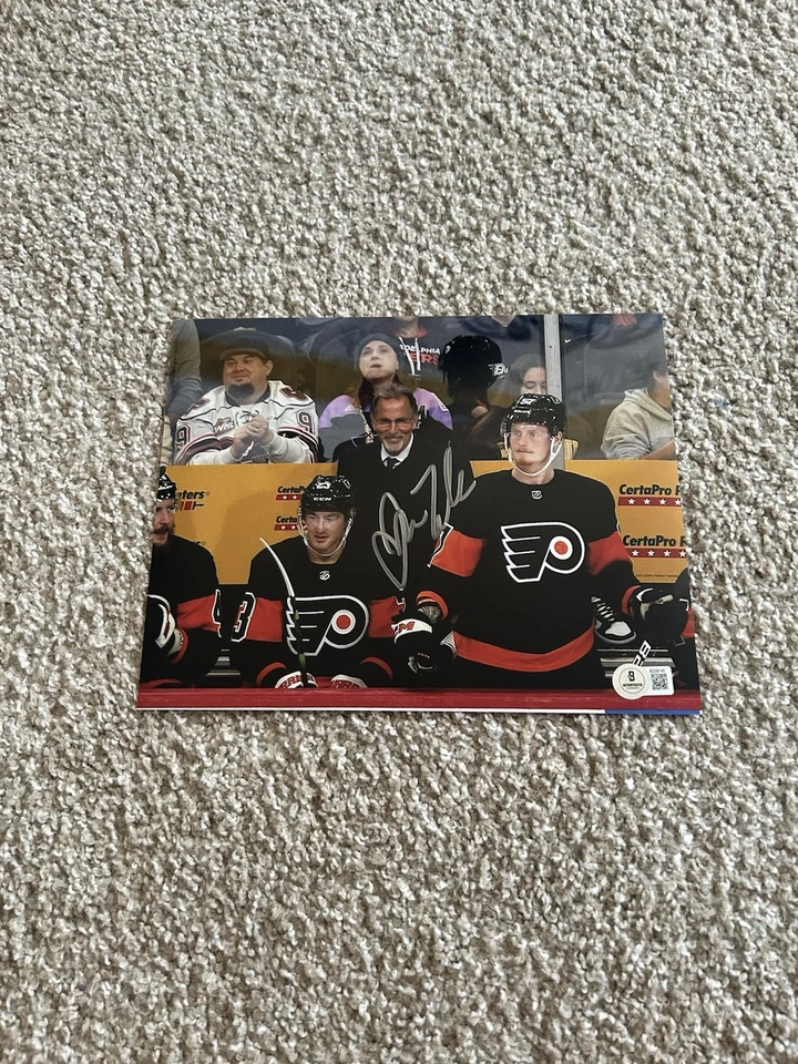 JOHN TORTORELLA Signed Autograph 8x10 Photo RANGERS FLYERS BAS BECKETT C - Image 1 of 1
