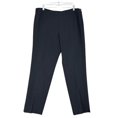 W BY WORTH Black Wide Leg Crepe Pants Women's Size 12 Polyester Elastane - Image 1 of 4