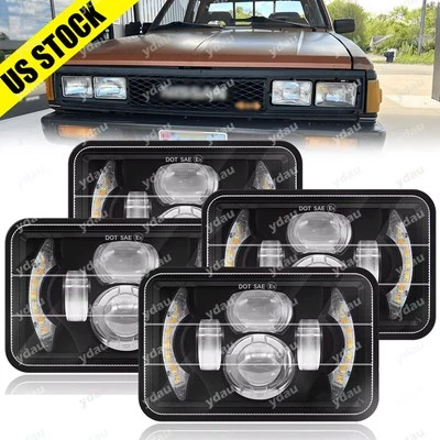 4 шт светодиодных фар дальнего/ближнего света 4x6 дюймов для Chevy Camaro 1982-1992 Caprice El Camino - Изображение 1 из 4