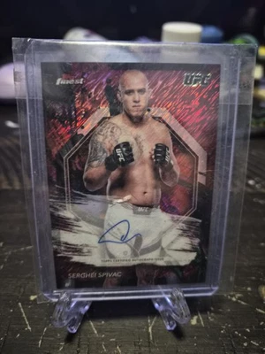 2024 Topps Finest UFC - Autographs Serghei Spivac #FA-SIS Red Shimmer Refractor  - Image 1 of 2