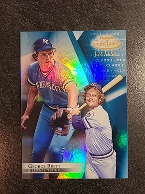 George Brett 2018 Topps Gold Label Class 1 Blue Foil #50 Serial #'d /150 Royals - Image 1 of 3