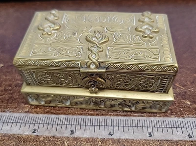 Antique Tiffany Studios New York #1645 Venetian Pattern Totally Stamp Box - Image 1 of 4