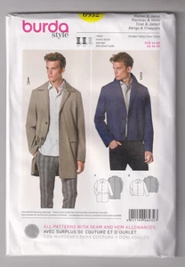 6932 BURDA Style - COAT & JACKET - MENS Sz 34 to 50" - Picture 1 of 1