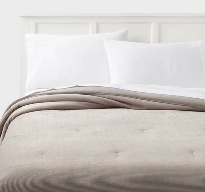 Room Essentials Twin/XL Twin Corduroy Plush Comforter, New - Image 1 of 4