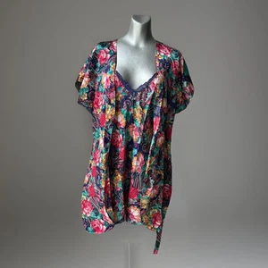 VTG California Miss Womens Satin Nightgown Lingerie With Robe Medium Floral USA - Picture 1 of 16