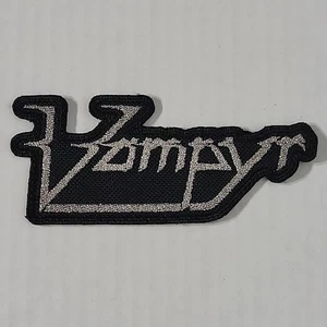 VAMPYR Shaped Shiny SMALL PATCH Embroidered Band Logo - Picture 1 of 6