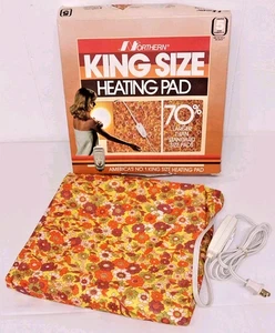 NEW/NOS NORTHERN King Size HEATING PAD #766-6 Flower Pattern 3 Electric Settings - Picture 1 of 10