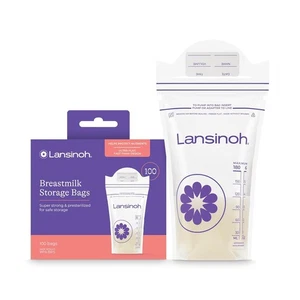 Lansinoh Breastmilk Storage Bags 100 Count 6 oz Fast Freeze & Thaw Baby Milk - Picture 1 of 9