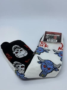 WWE Wrestling STONE COLD & THE ROCK Novelty Crew Socks 2 Pairs Adult Medium NWT - Picture 1 of 2