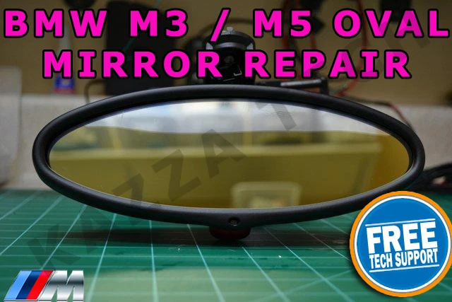BMW E46 M3 & E39 M5 Oval Rear View Mirror Auto-Dimming Glass Cell REPAIR SERVICE - Image 1 of 1