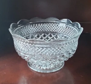 Vintage 10" Anchor-Hocking Glas Obstschale, gewellter Rand klar - Bild 1 von 4