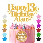 Personalised Happy Birthday Cake Topper Custom Cake Decoration1st 13th 21st 60th