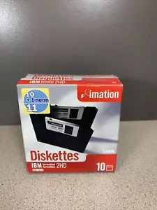 Imation 3.5" Floppy Disks Diskette (10+1 Neon) Pack IBM 1.44MB 2HD New Sealed - Afbeelding 1 van 9