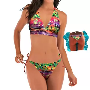 Women's Swimsuit Bikini Set Push Up Top Bottom Swimwear Bathing Suit size SMALL - Picture 1 of 4