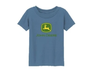 LP87377 - John Deere Trademark Logo Kids Youth Basic T-Shirt Indigo Large - Picture 1 of 1