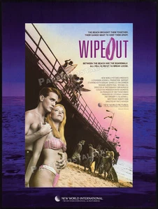 WIPEOUT / UNDER THE BOARDWALK - Orig. 1987 Trade AD / Poster_ Roxana Zal Surfing - Bild 1 von 1
