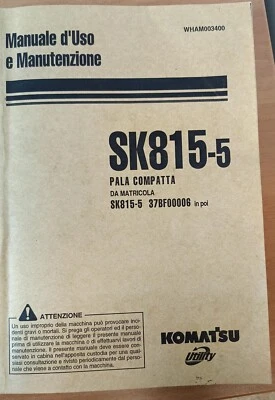 Manuale d'uso e manutenzione Komatsu SK815-5 pala compatta - Immagine 1 di 2