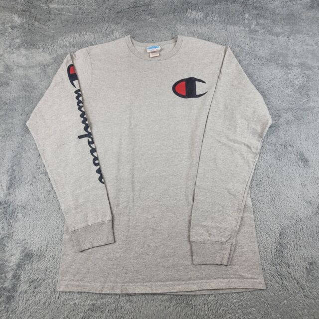 Champion Long T-Shirts for Gray Men Vintage eBay Sleeve sale | for
