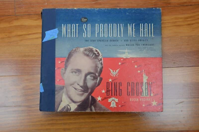 Bing Crosby WHAT SO PROUDLY WE HAIL Album Jacket & all 4 78 rpm records Lot #30 - Image 1 of 4