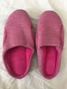 Zapatillas rosa jersey con capucha Isotoner Athena rosa para mujer nuevas sin etiquetas - Imagen 1 de 4