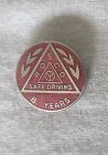 Rosco Safe Driving 8 years Pin Badge