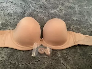 BNWT PANACHE CLEO STRAPLESS BRA PLUNGE MULTI-WAY MOULDED BRA CARAMEL/BEIGE 38DD - Picture 1 of 6