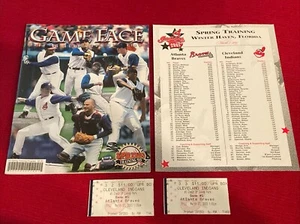 Cleveland Indians 2003 Spring Training Game Face Magazine Program /Roster/tix - Picture 1 of 4
