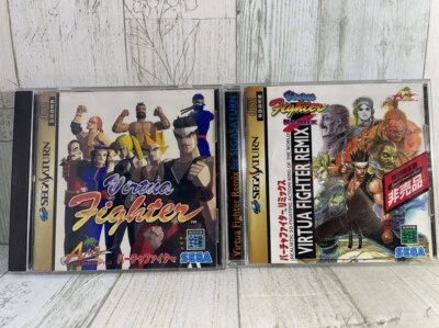 Sega Saturn Virtua Fighter ＆ Remix Set of 2 Japanese Version USED - Image 1 of 4