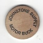 Johnstone Supply Motor Buck, Token Wooden Nickel,  Blank Back