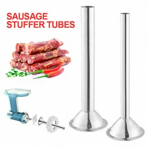 2pcs Edelstahl Fülltülle Set oder Einzeln Füllrohr Flansch Wurstfüller Tool XY - Bild 1 von 8