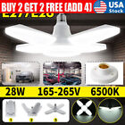 E27 LED Garage Light Bulb 28W Deformable Ceiling Fixture Lights Workshop Lamp;US