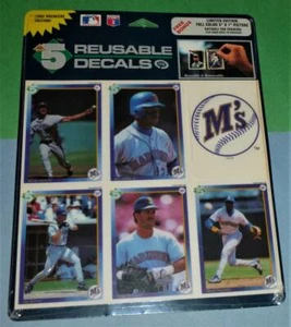 1992 Seattle Mariners Reusable Decals stickers sealed set High 5 KEN GRIFFEY JR. - Picture 1 of 2