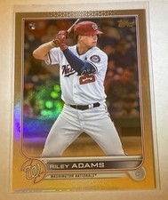 2022 Topps Series 1 Riley Adams Rookie Card RC Rainbow Foil #158 - Nationals