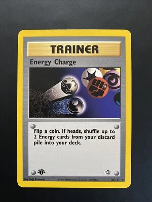 Pokemon Trainer Energy Charge 85/111 Neo Genesis Eng 1st Rare - Image 1 of 4