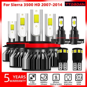 LED Headlight License Plate interior Fog Light Bulbs For GMC Sierra 3500HD 07-14 - Picture 1 of 21