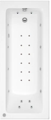 Trojan Solarna 1600 x 700mm 24 Jet Whirlpool / Spa Bath