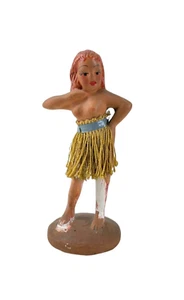 VTG 1940's Hawaiian Polynesian Tiki Chalkware Hula Nodder Doll Figurine. RARE - Picture 1 of 12