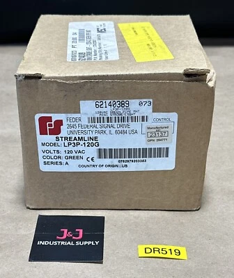 NUEVO EXCEDENTE- Lámpara de advertencia de perfil bajo Streamline LP3P-120G de Federal Signal Foto 1 de 4